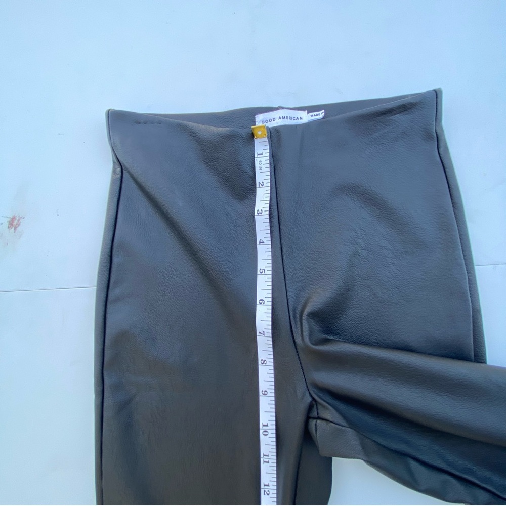 NWOT Good American GOOD WAIST FAUX LEATHER LEGGINGS Pants size small extra small - Picture 11 of 14